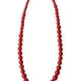 Megan Park Graded Resin Bead Necklace - Vermillion
