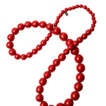 Megan Park Graded Resin Bead Necklace - Vermillion