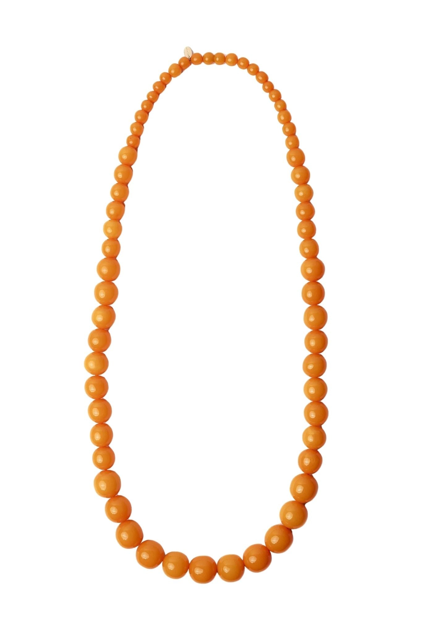 Megan Park Graded Resin Bead Necklace - Vermillion