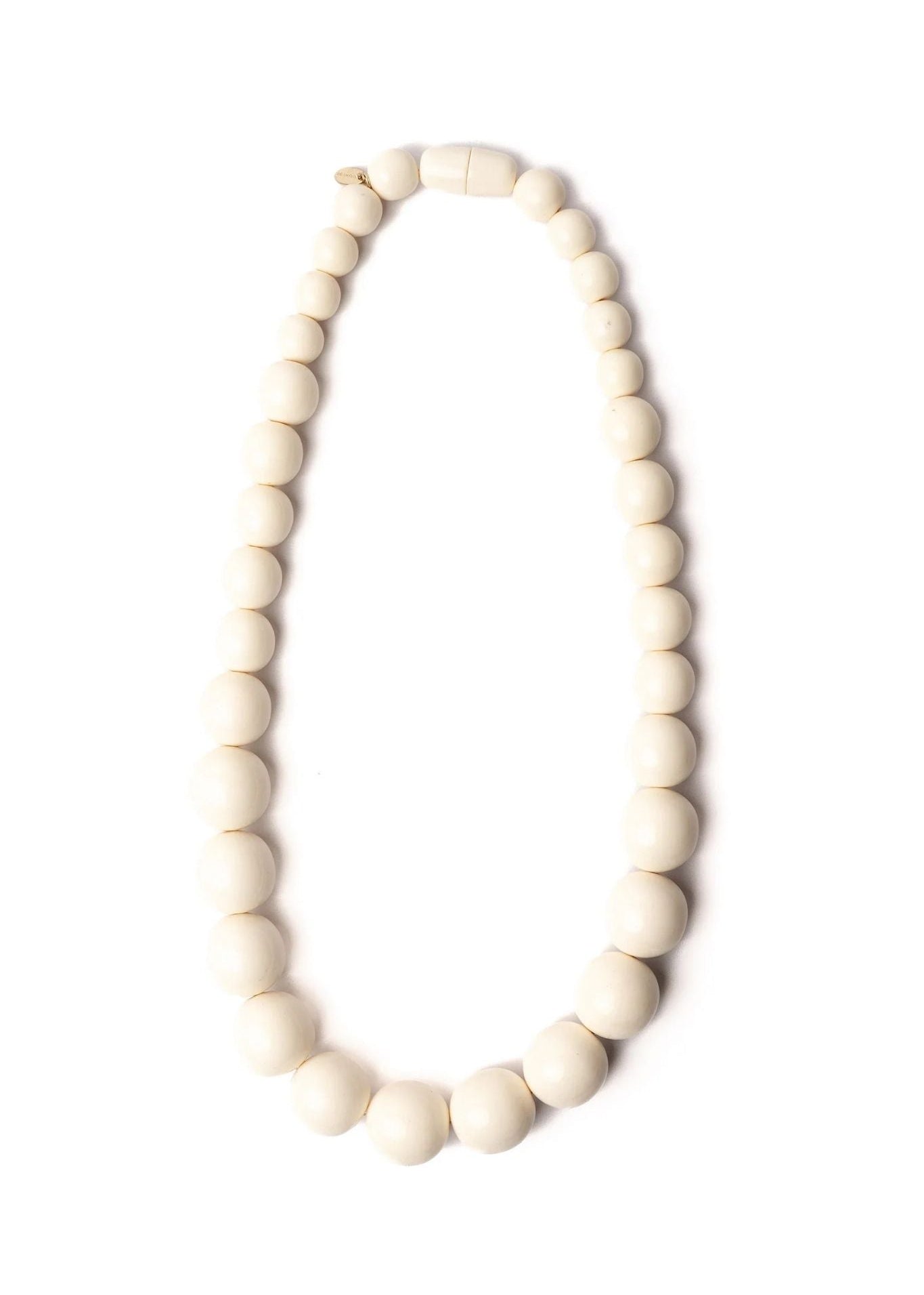 Megan Park Graded Resin Bead Necklace - Vermillion