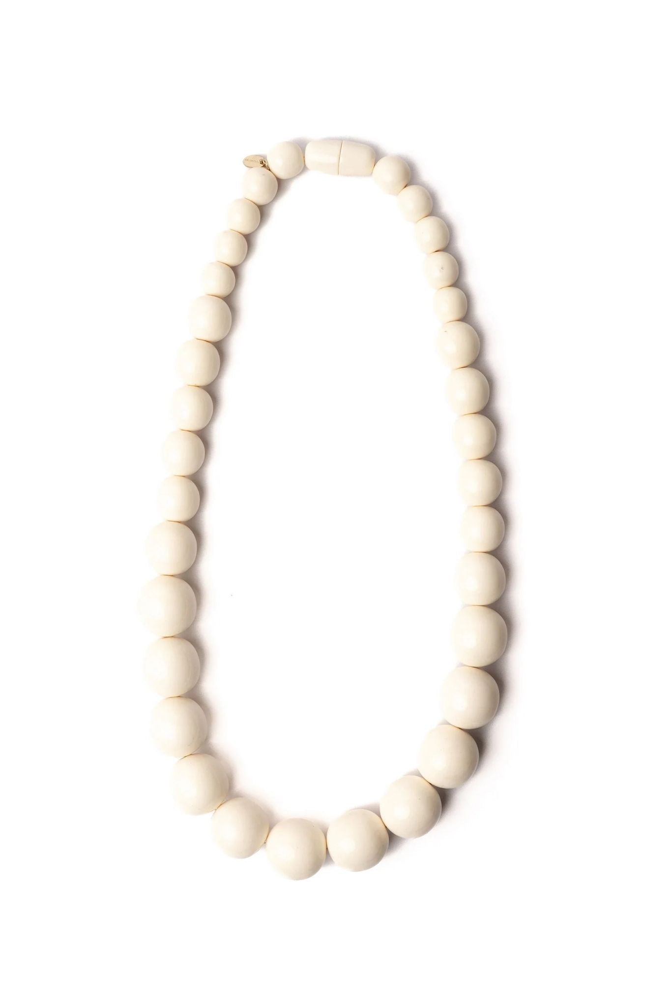 Megan Park Graded Resin Bead Necklace - Vermillion
