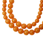 Megan Park Graded Resin Bead Necklace - Vermillion