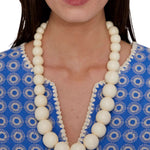 Megan Park Graded Resin Bead Necklace - Vermillion