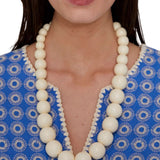 Megan Park Graded Resin Bead Necklace - Vermillion