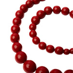 Megan Park Graded Resin Bead Necklace - Vermillion