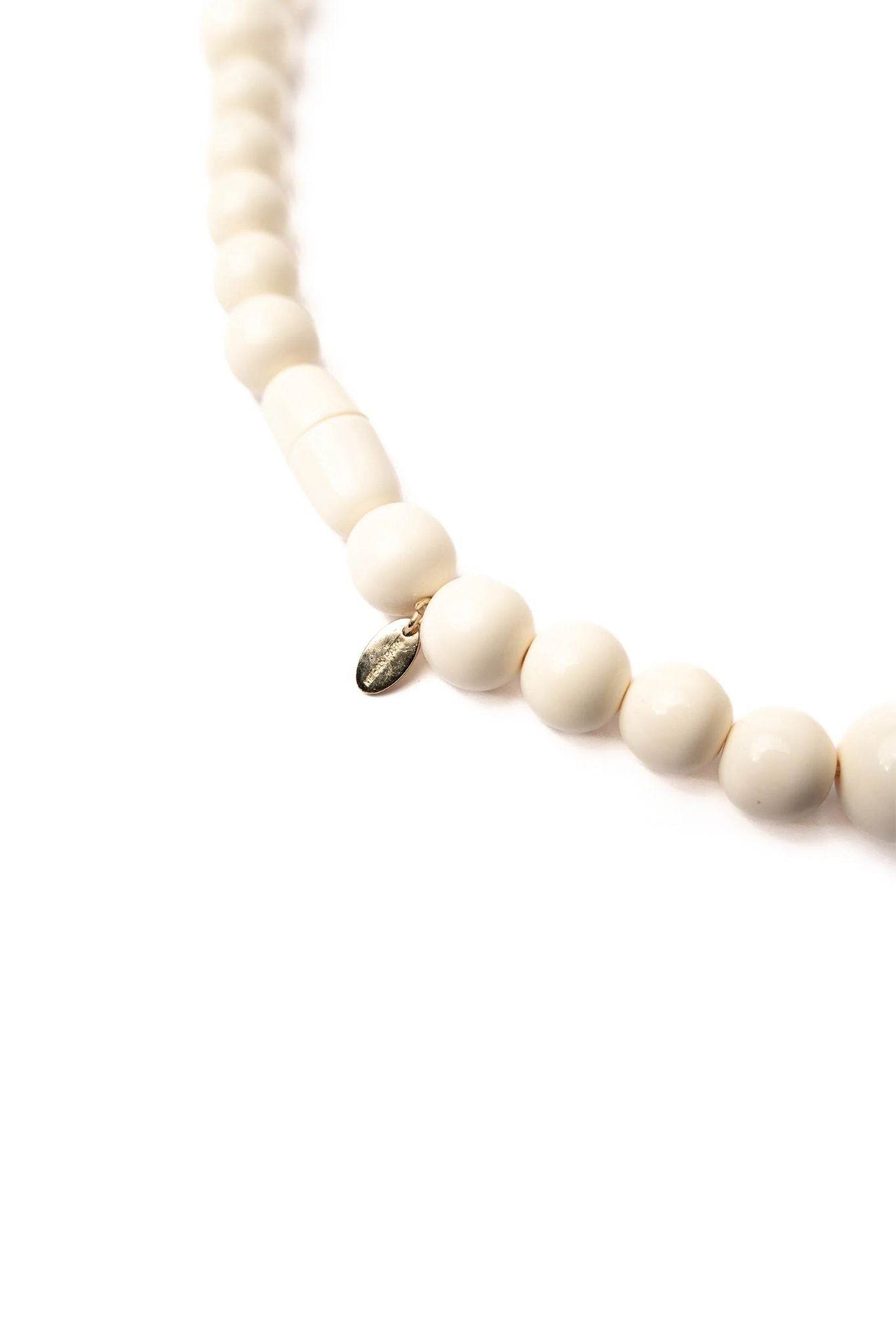 Megan Park Graded Resin Bead Necklace - Vermillion