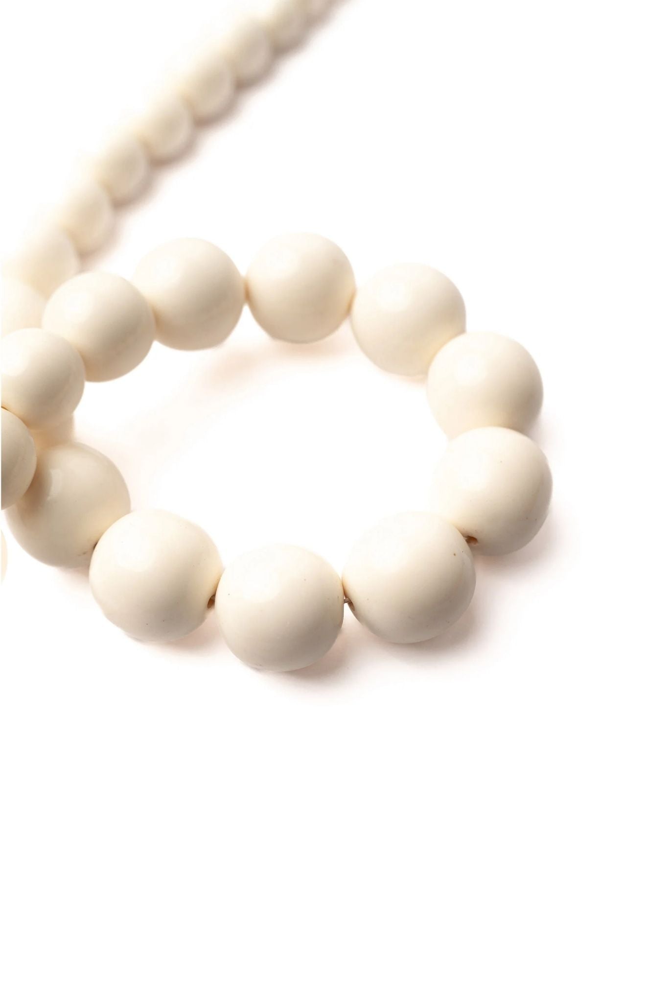 Megan Park Graded Resin Bead Necklace - Vermillion