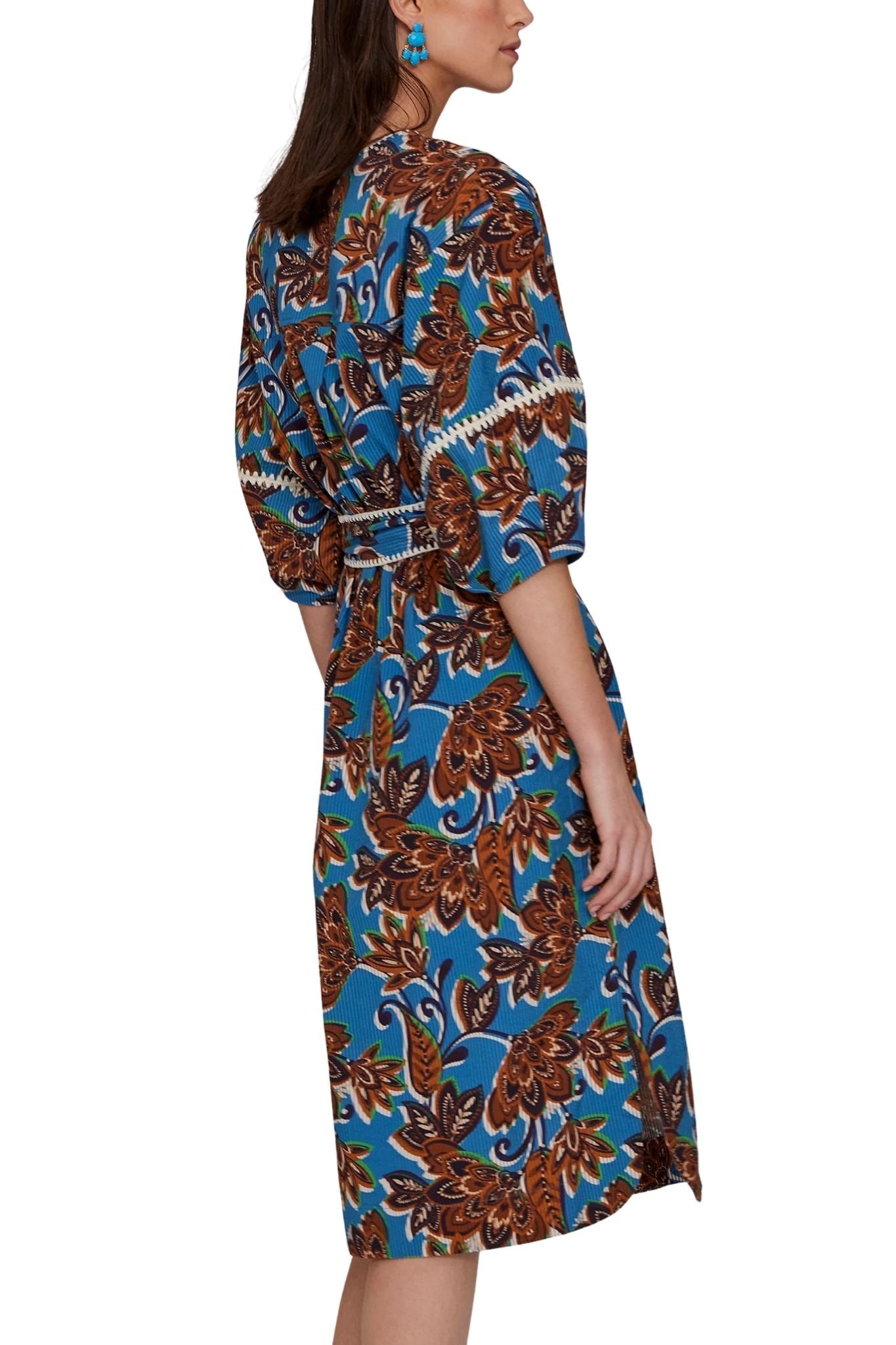 Megan Park Kaia Crochet Trimmed Dress - Vermillion