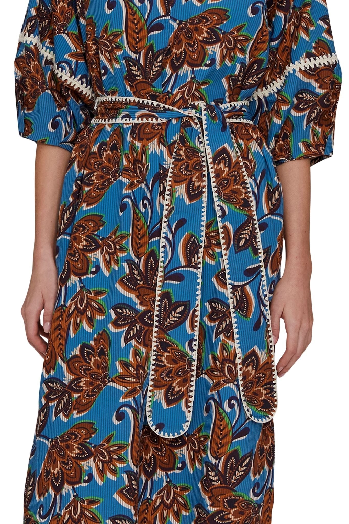 Megan Park Kaia Crochet Trimmed Dress - Vermillion