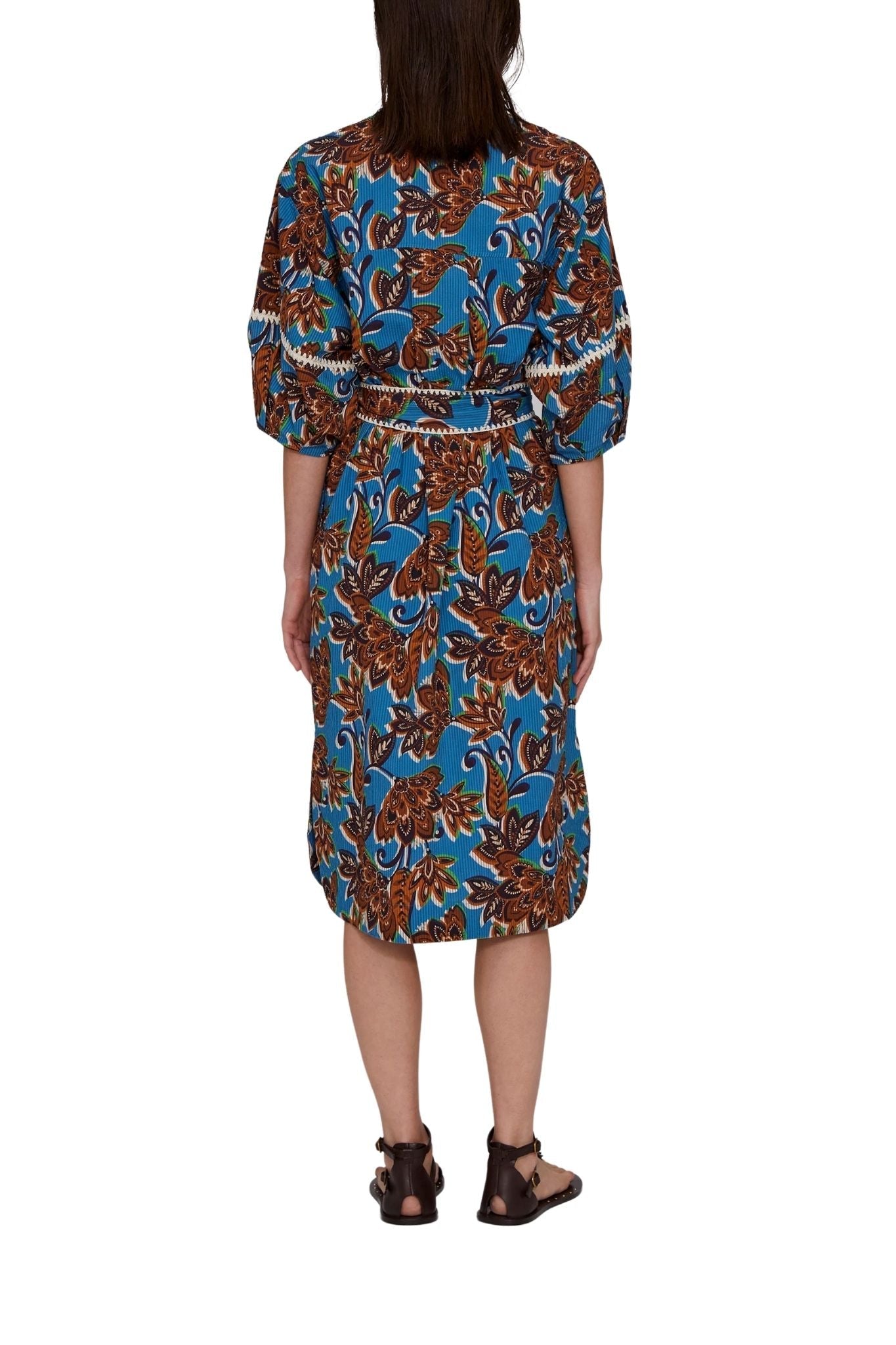 Megan Park Kaia Crochet Trimmed Dress - Vermillion