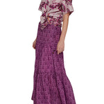 Megan Park Kehlani Voile Tiered Skirt - Vermillion