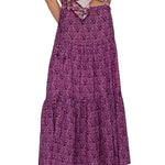 Megan Park Kehlani Voile Tiered Skirt - Vermillion