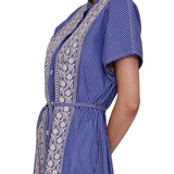 Megan Park Riley Embroidered Poplin Dress - Vermillion