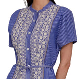 Megan Park Riley Embroidered Poplin Dress - Vermillion