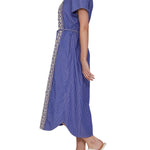 Megan Park Riley Embroidered Poplin Dress - Vermillion