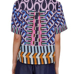 Megan Park Zuri Cotton Linen Shirt - Vermillion