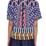 Megan Park Zuri Cotton Linen Shirt - Vermillion