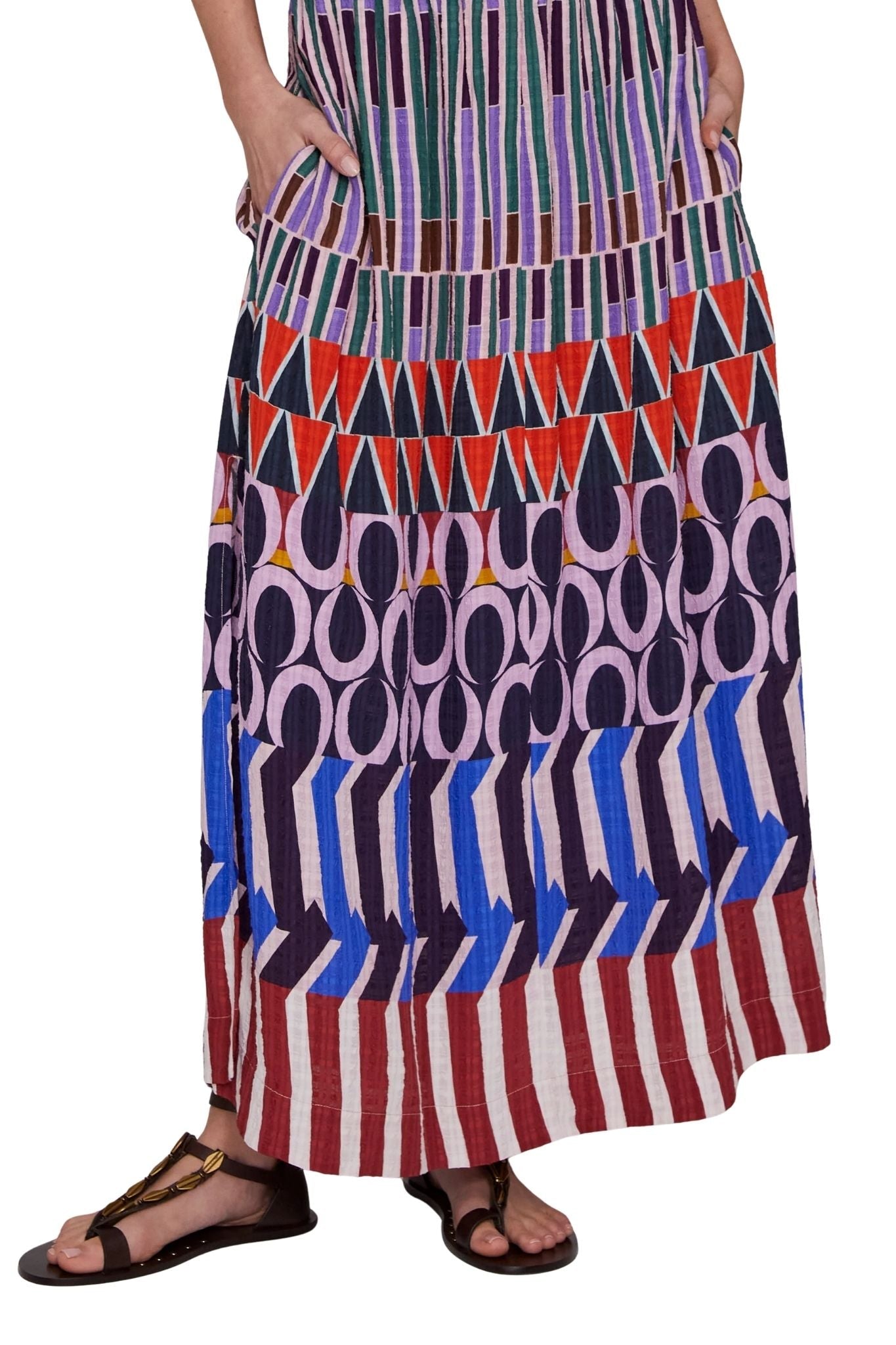 Megan Park Zuri Crepe Resort Skirt - Vermillion