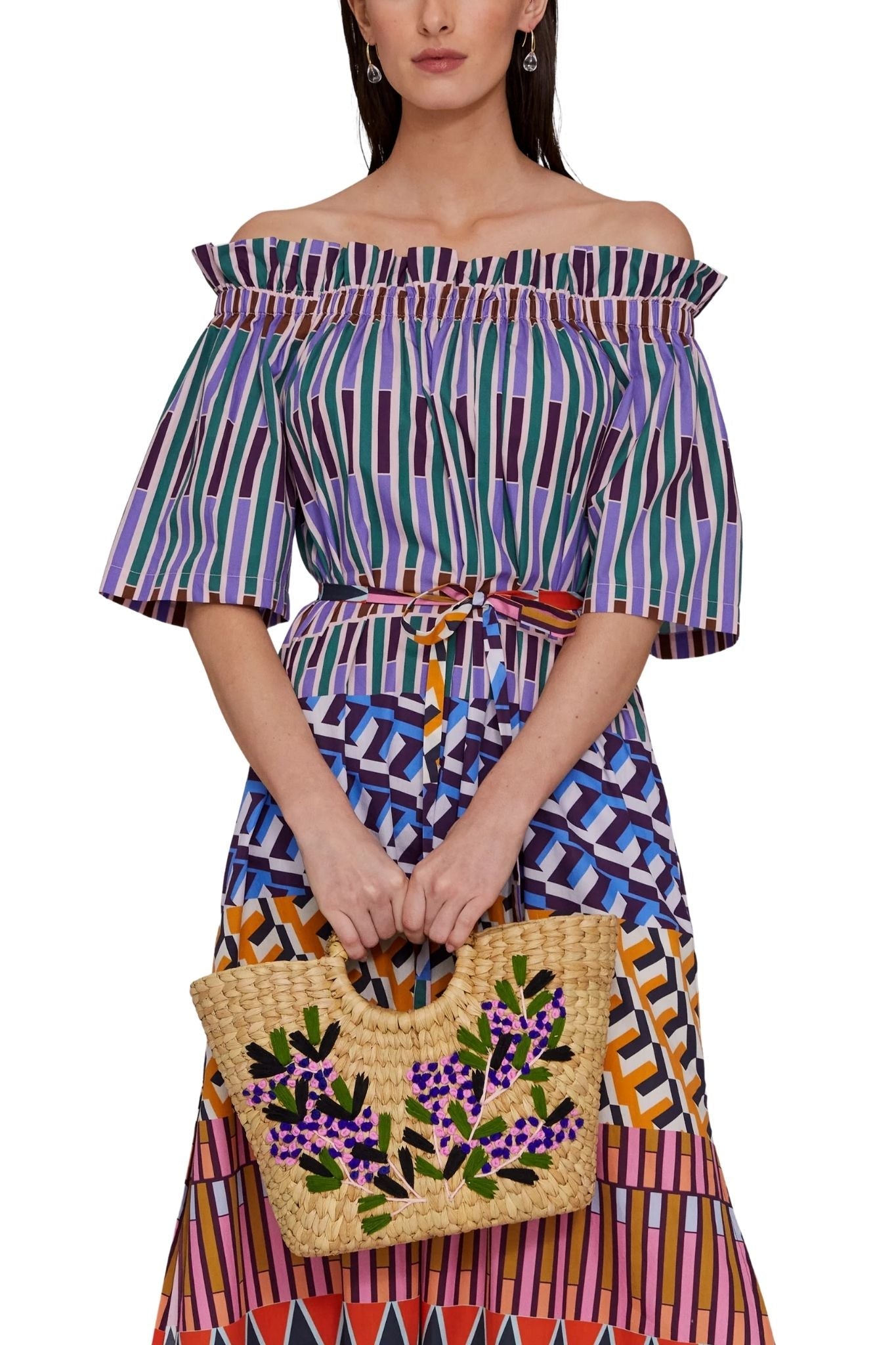 Megan Park Zuri Poplin Mumu Dress - Vermillion