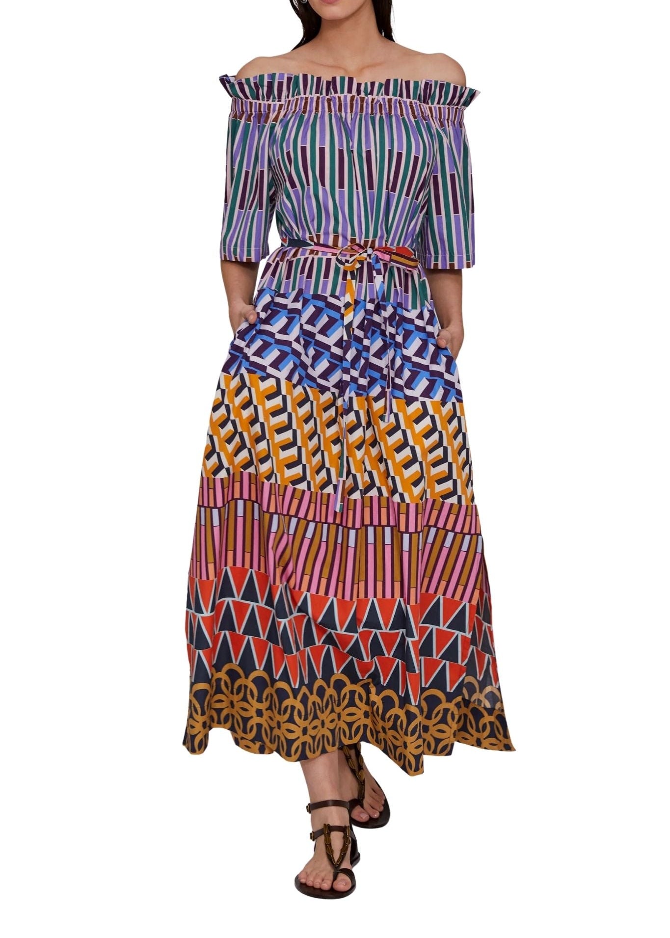 Megan Park Zuri Poplin Mumu Dress - Vermillion