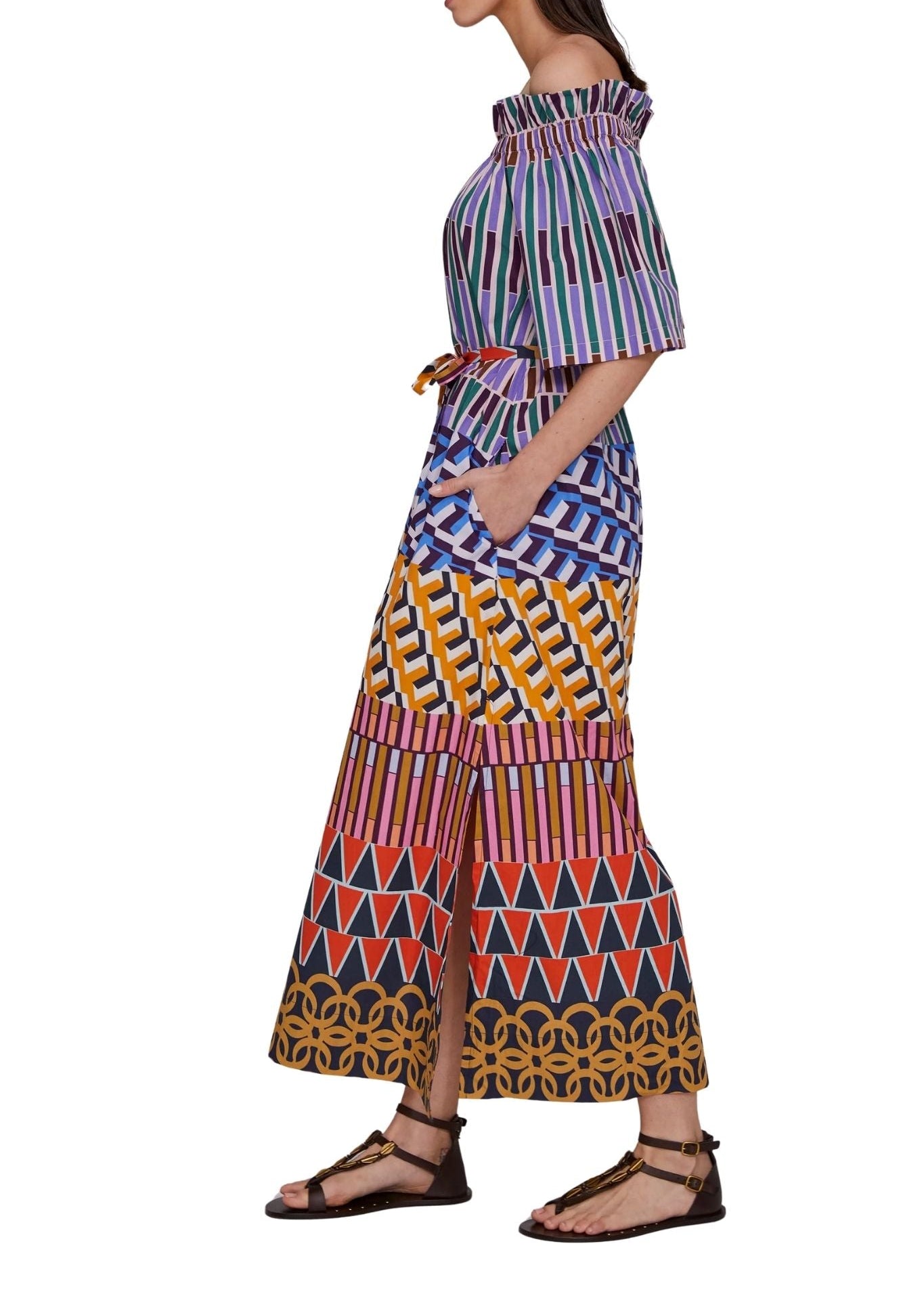 Megan Park Zuri Poplin Mumu Dress - Vermillion