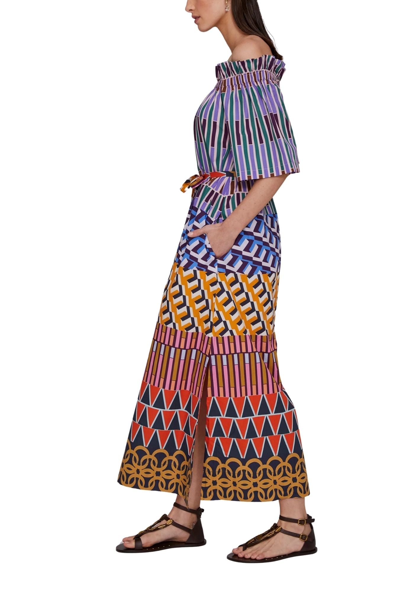Megan Park Zuri Poplin Mumu Dress - Vermillion