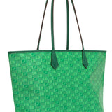Moreau Saint Tropez Tote Zip Medium Green/Natural - Vermillion