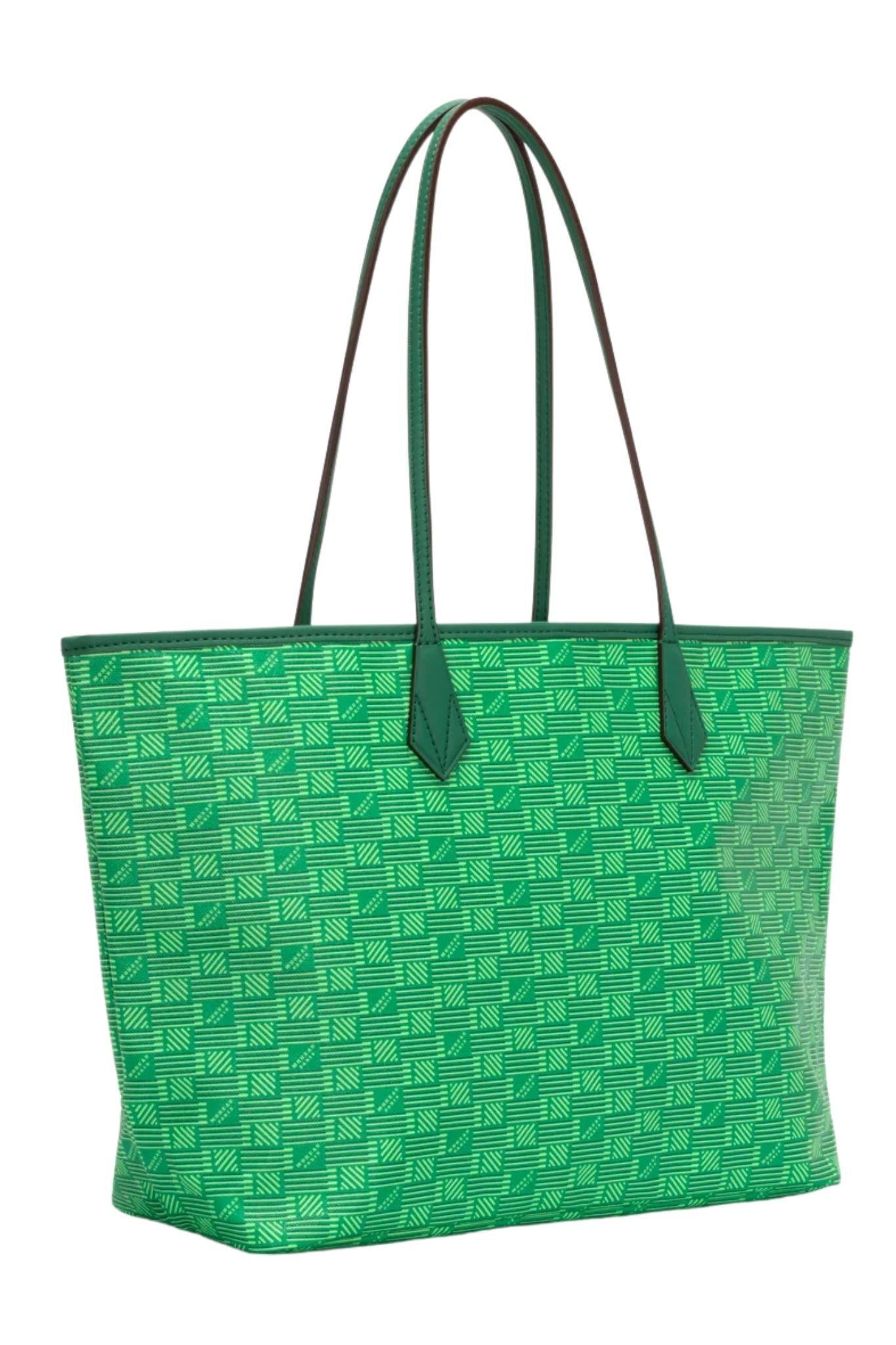 Moreau Saint Tropez Tote Zip Medium Green/Natural - Vermillion
