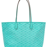 Moreau Saint Tropez Tote Zip Medium Turquoise/ Natural - Vermillion