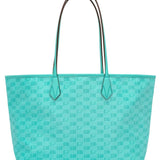 Moreau Saint Tropez Tote Zip Medium Turquoise/ Natural - Vermillion