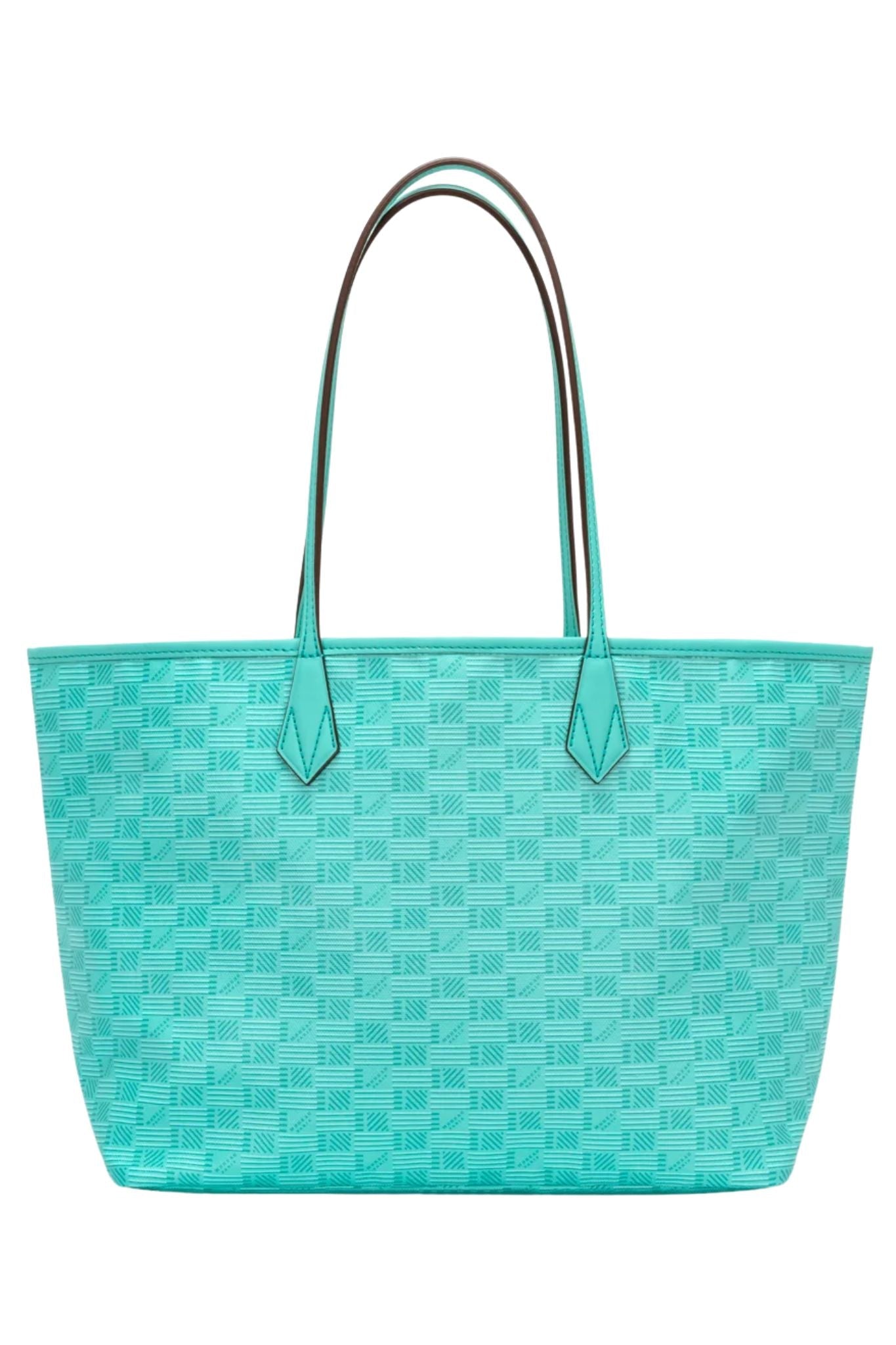 Moreau Saint Tropez Tote Zip Medium Turquoise/ Natural - Vermillion