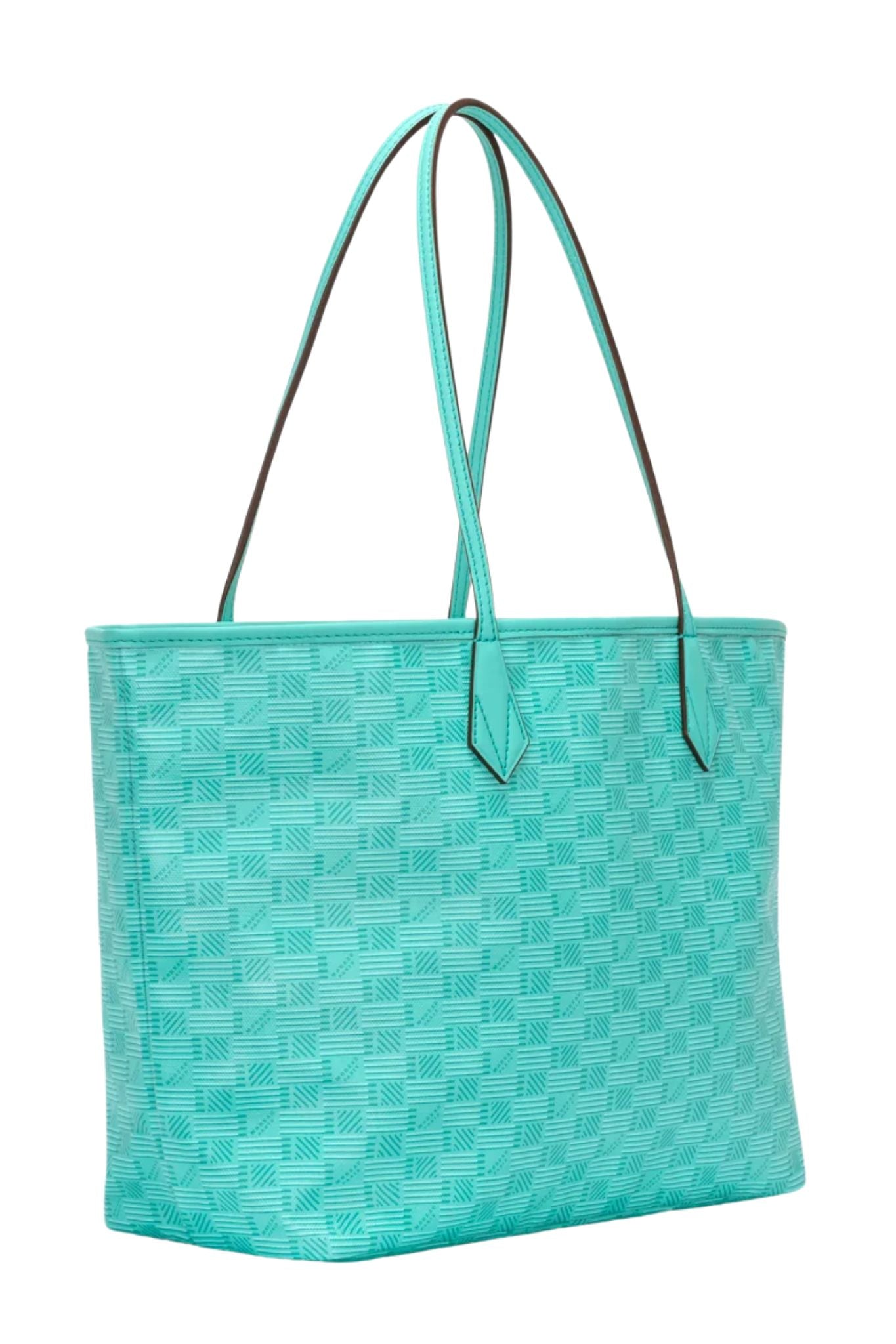 Moreau Saint Tropez Tote Zip Medium Turquoise/ Natural - Vermillion