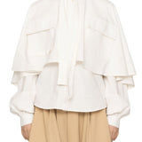 Sea Tristan Solid Longsleeve Cape Top