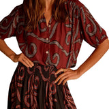 Natalie Martin Bella Skirt - Vermillion