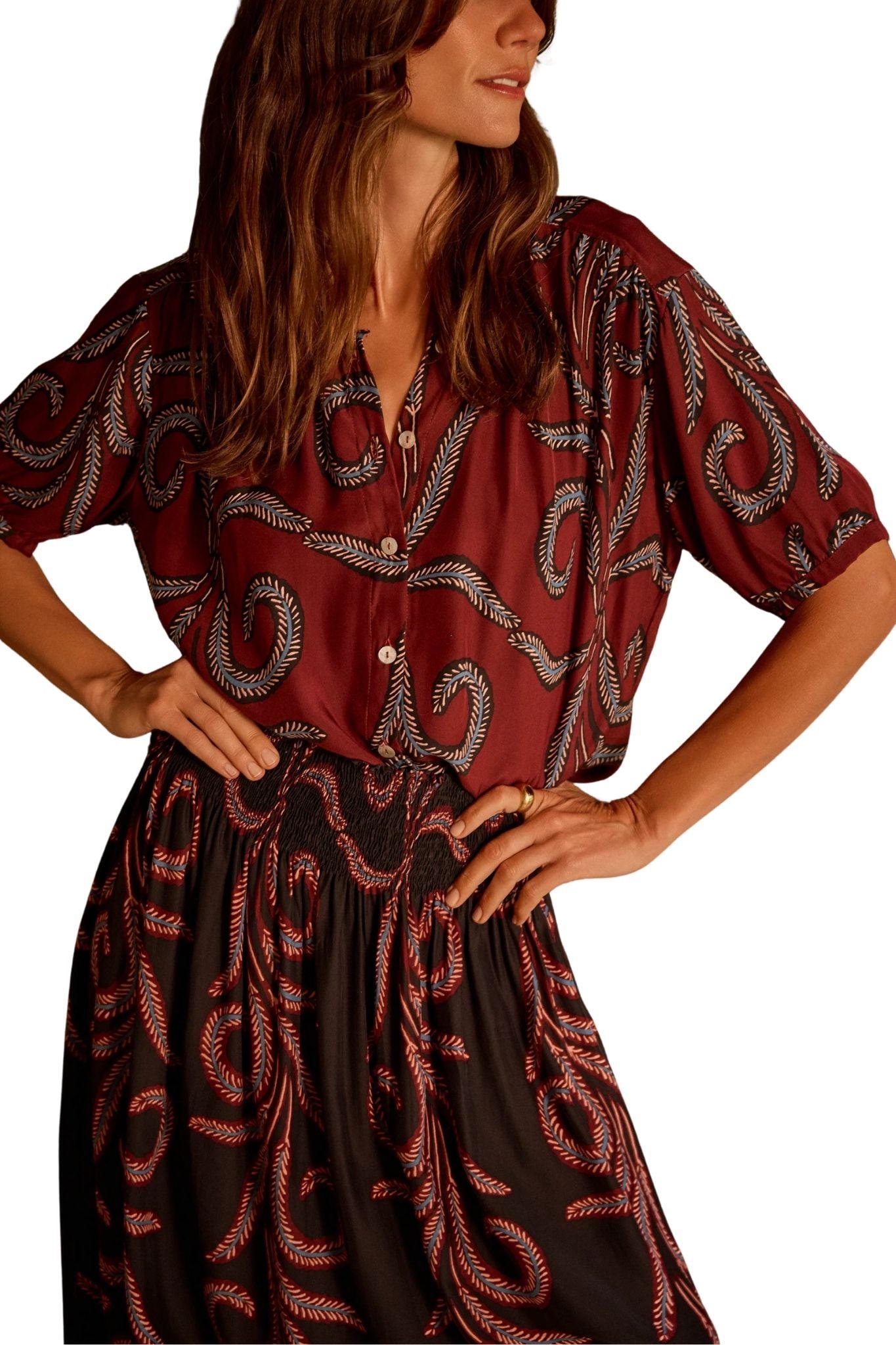 Natalie Martin Bella Skirt - Vermillion