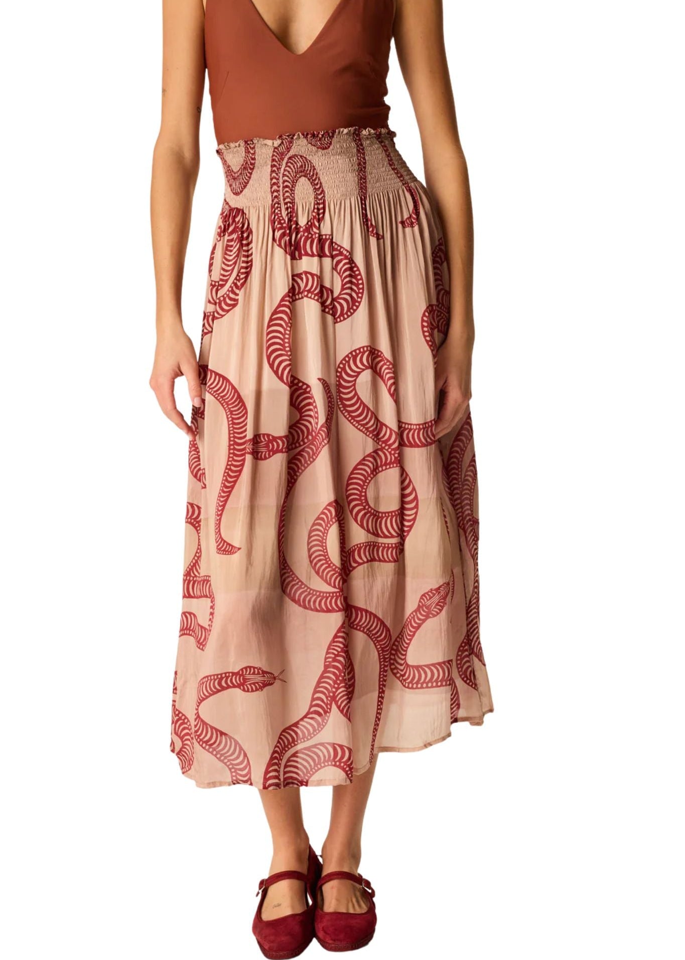 Natalie Martin Bella Skirt - Vermillion