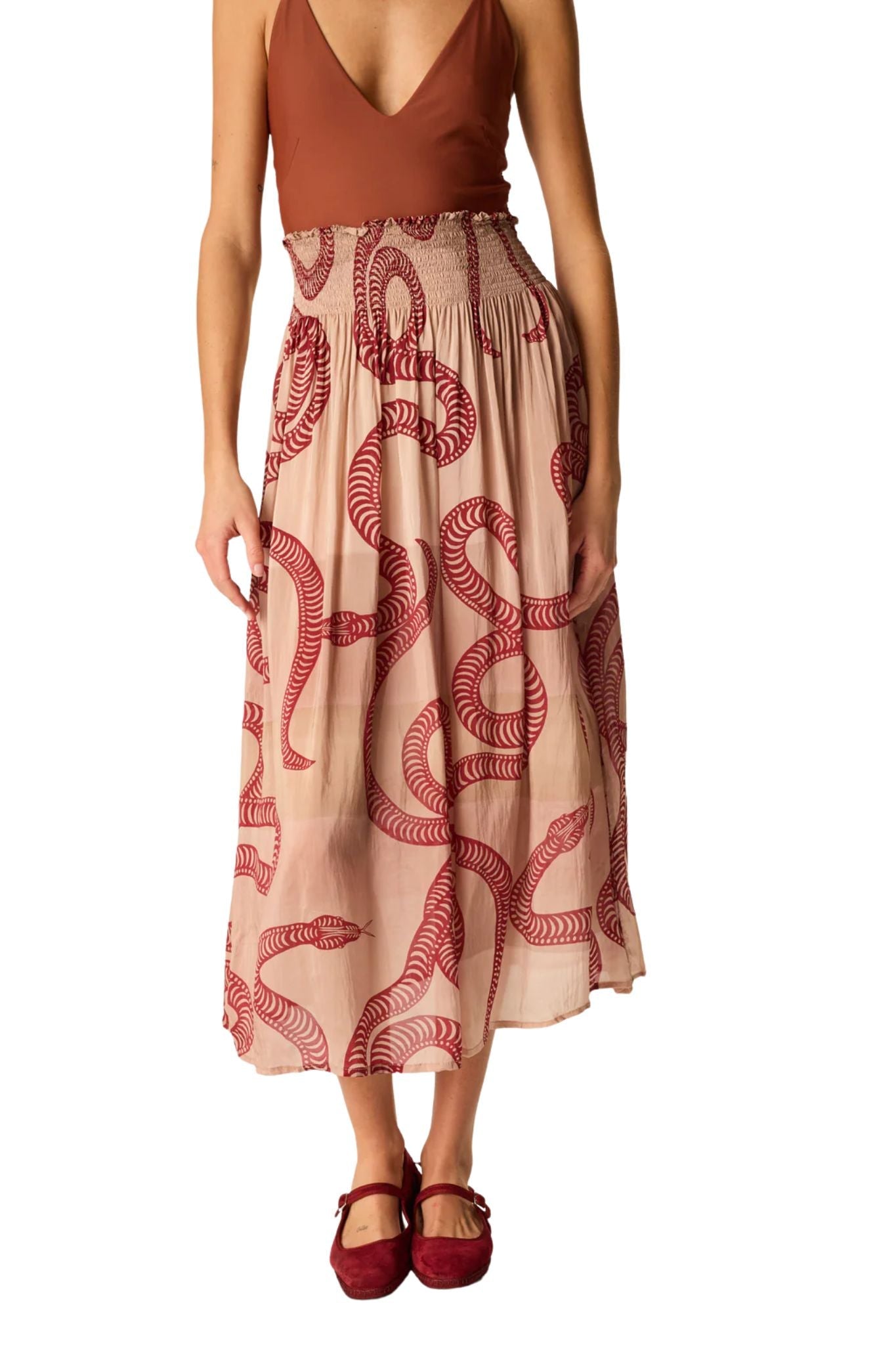 Natalie Martin Bella Skirt - Vermillion