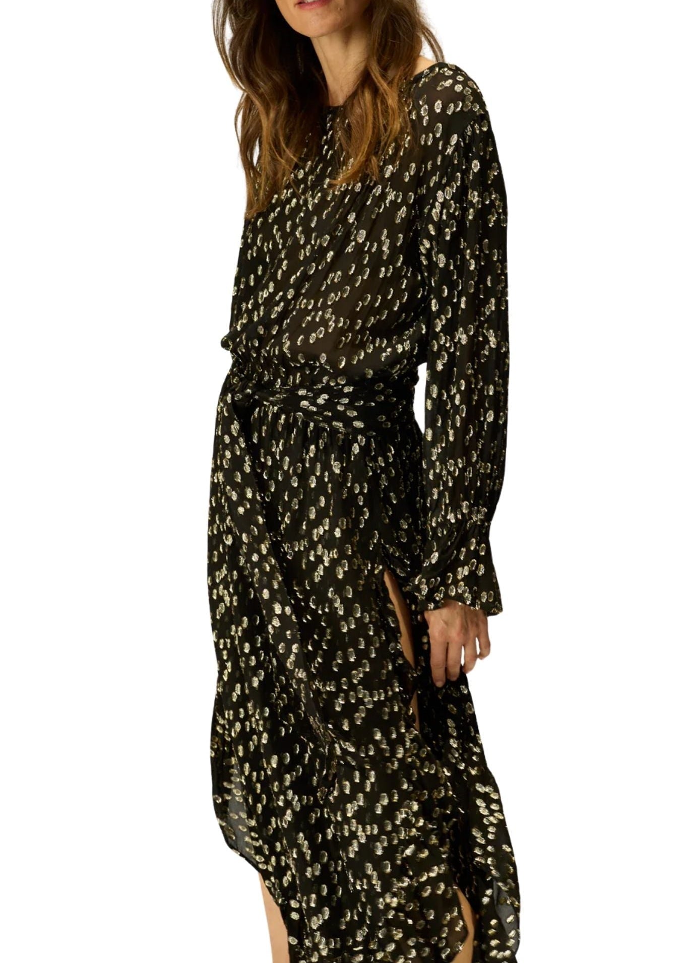 Natalie Martin Camille Dress w/ Sash - Vermillion