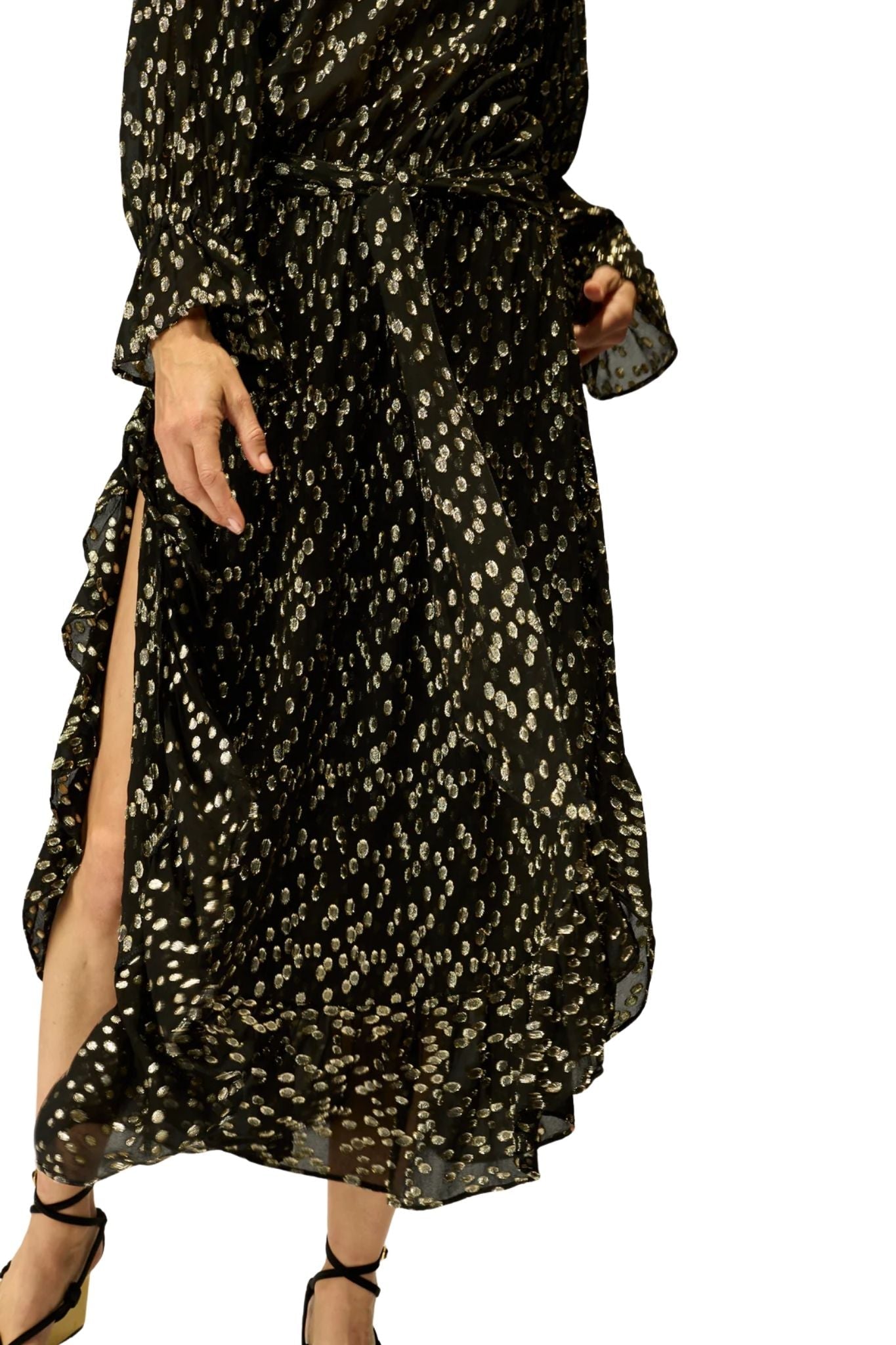 Natalie Martin Camille Dress w/ Sash - Vermillion