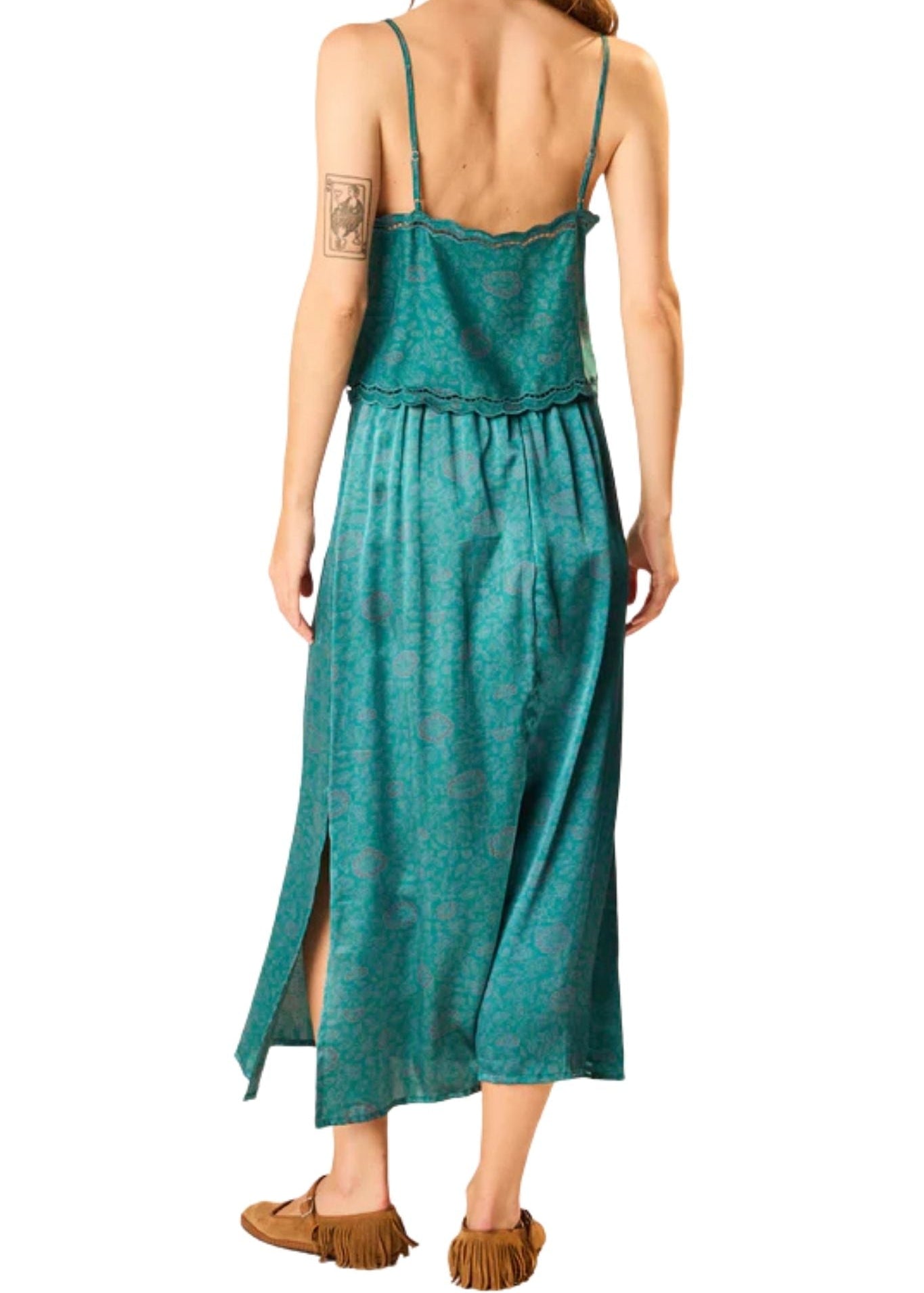 Natalie Martin Fern Cami With Embroidery - Vermillion