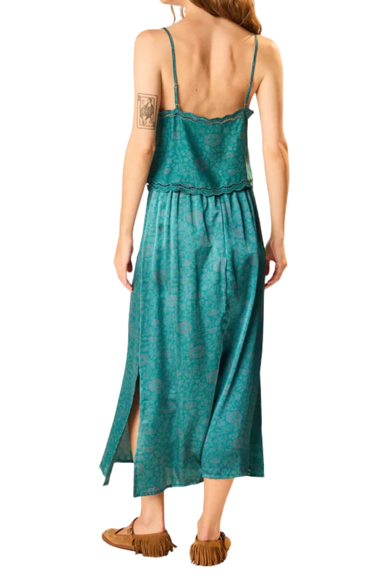 Natalie Martin Fern Cami With Embroidery - Vermillion