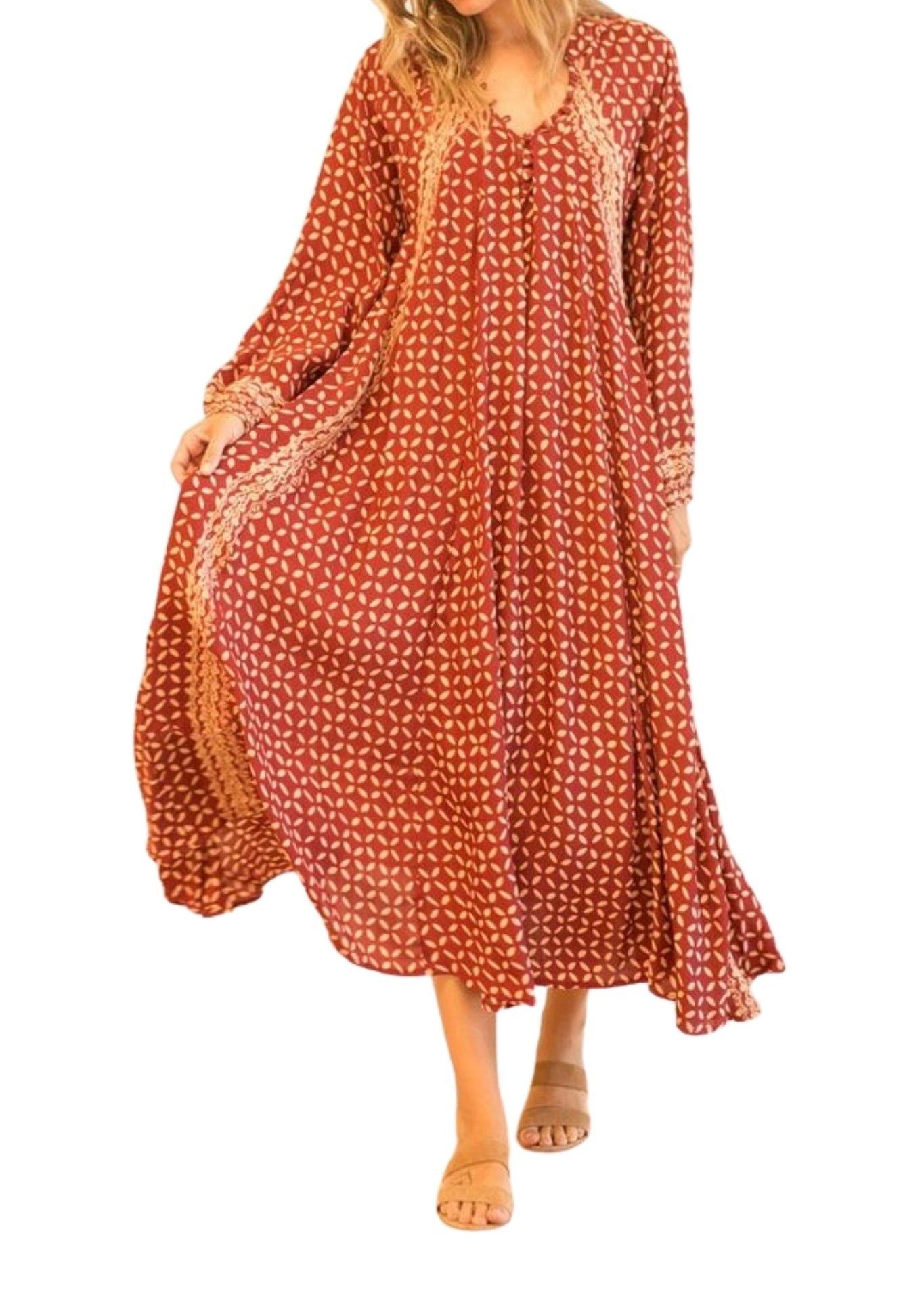 Natalie Martin Fiore Maxi - Vermillion