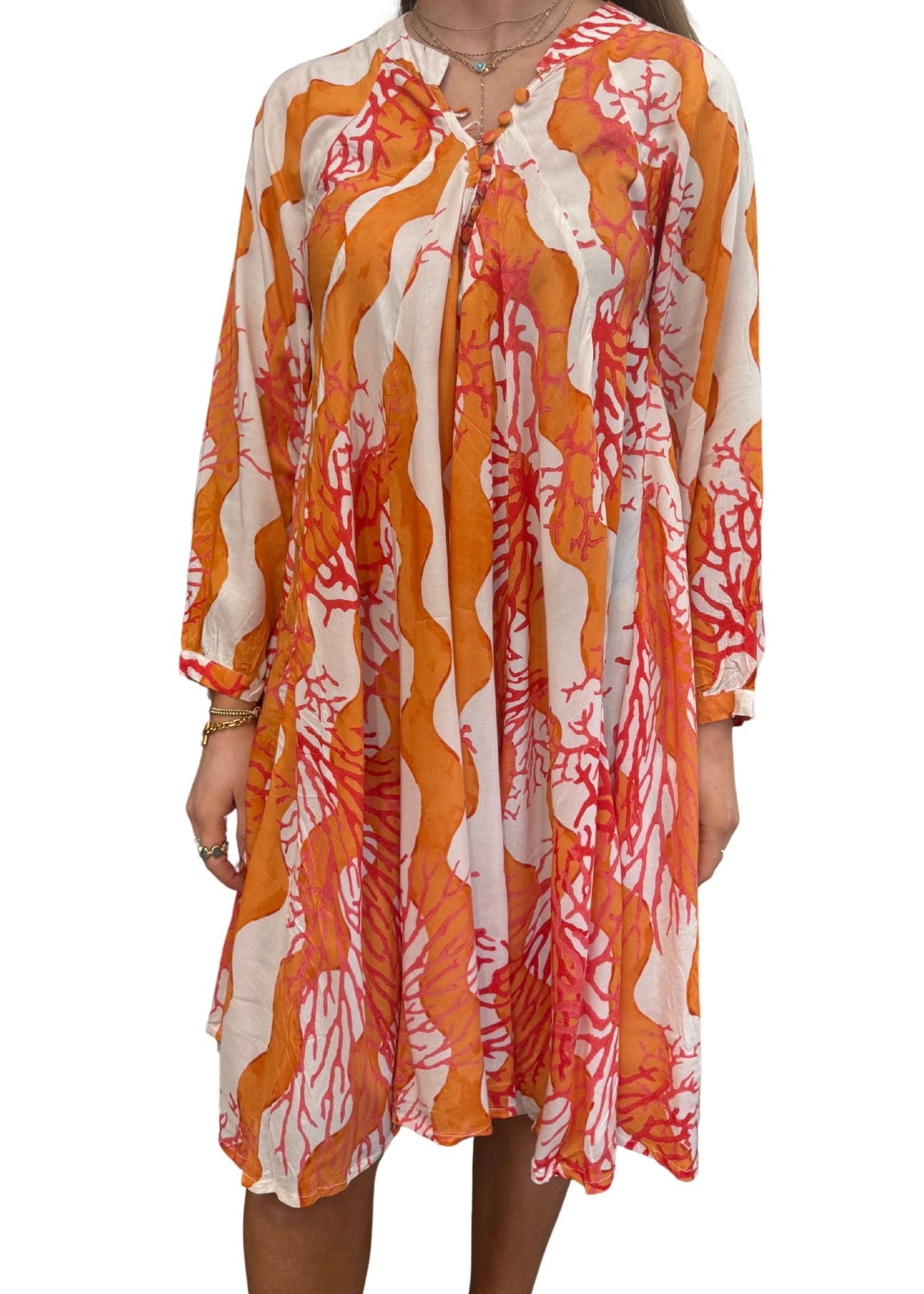 Natalie Martin Fiore Short Dress - Vermillion