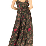 Natalie Martin Jasmine Maxi Dress with Sash - Vermillion