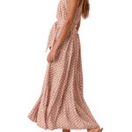 Natalie Martin Jasmine Maxi Dress With Sash - Vermillion