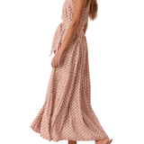Natalie Martin Jasmine Maxi Dress With Sash - Vermillion