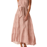 Natalie Martin Jasmine Maxi Dress With Sash - Vermillion