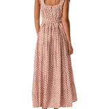Natalie Martin Jasmine Maxi Dress With Sash - Vermillion