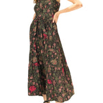 Natalie Martin Jasmine Maxi Dress with Sash - Vermillion