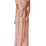 Natalie Martin Nico Sleeveless Maxi With Sash - Vermillion